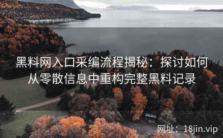 黑料网入口采编流程揭秘：探讨如何从零散信息中重构完整黑料记录