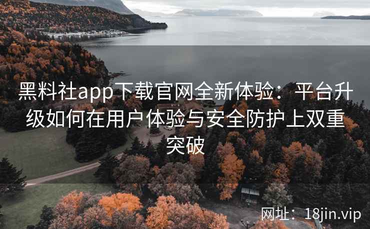 黑料社app下载官网全新体验：平台升级如何在用户体验与安全防护上双重突破
