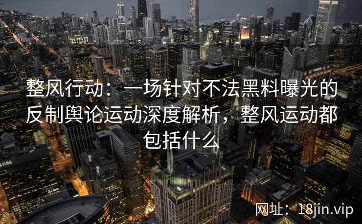 整风行动：一场针对不法黑料曝光的反制舆论运动深度解析，整风运动都包括什么