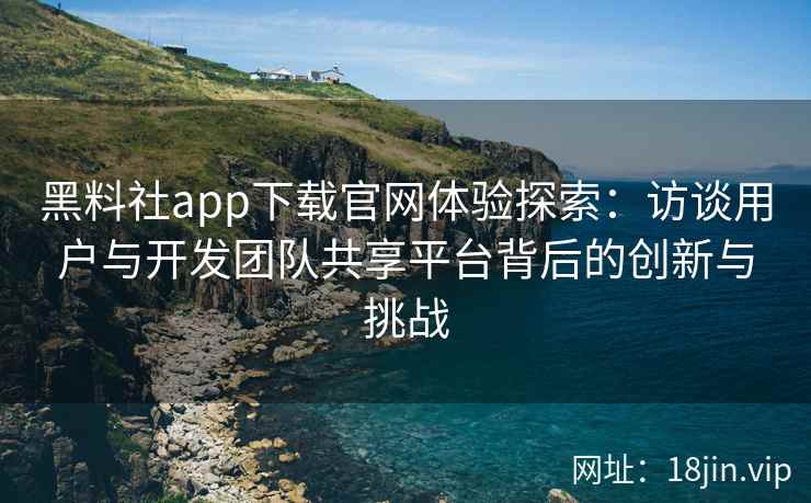 黑料社app下载官网体验探索：访谈用户与开发团队共享平台背后的创新与挑战