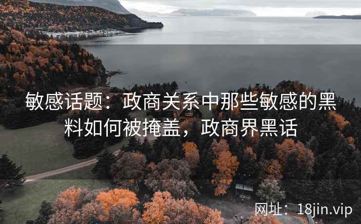 敏感话题：政商关系中那些敏感的黑料如何被掩盖，政商界黑话