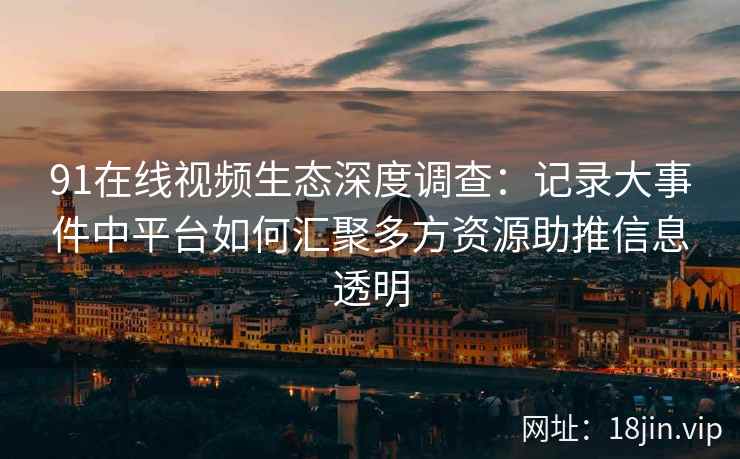91在线视频生态深度调查：记录大事件中平台如何汇聚多方资源助推信息透明