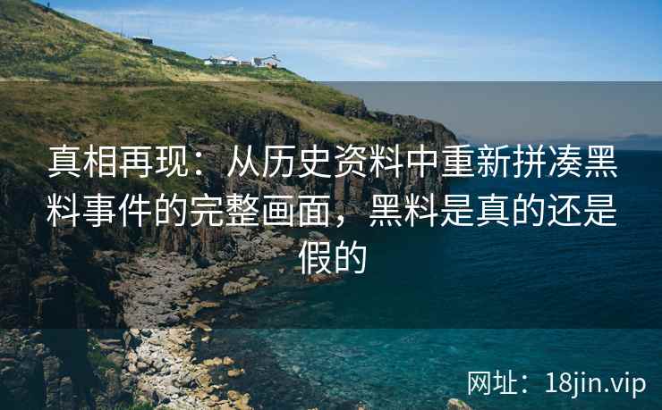 真相再现：从历史资料中重新拼凑黑料事件的完整画面，黑料是真的还是假的